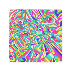 Impresión En Metal Retrato Resumen