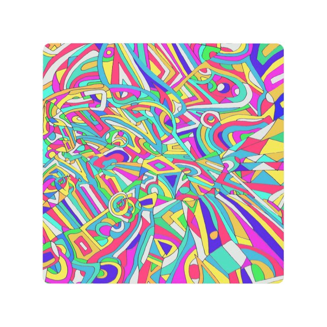 Impresión En Metal Retrato Resumen (Anverso)