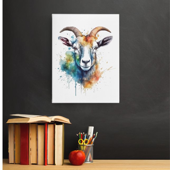 Impresión En Metal Retrato Vivid Rainbow Goat (Subido por el creador)