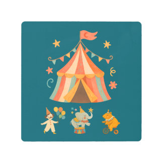 Impresión En Metal Retro Circus Storytime
