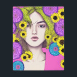 Impresión En Metal Retro de la Naturaleza Whimsical Boho Pop Art Muje<br><div class="desc">Esta hermosa pieza combina elementos retro y bohemios con un toque moderno de arte pop. Es perfecto para añadir un toque de brillo y color a cualquier espacio. La construcción metalizado garantiza la durabilidad, mientras que los colores brillantes y el estilo retro te harán sonreír. Añada hoy esta pieza única...</div>