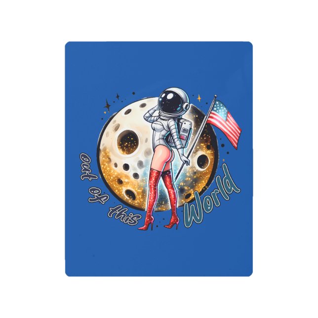 Impresión En Metal Retro fuera de este clavija mundial (Anverso)