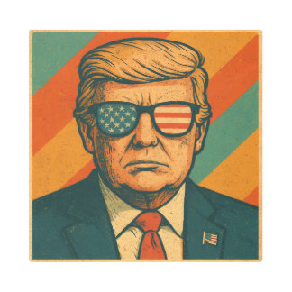Impresión En Metal Retro Trump