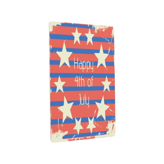 Impresión En Metal Retro vintage 4 de julio (3/4)