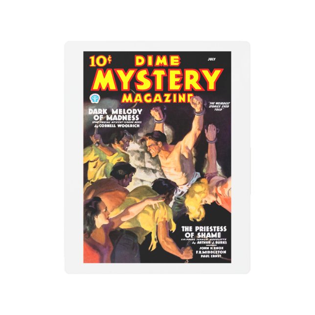 Impresión En Metal revista Dime Mystery (julio, 1935) (Anverso)