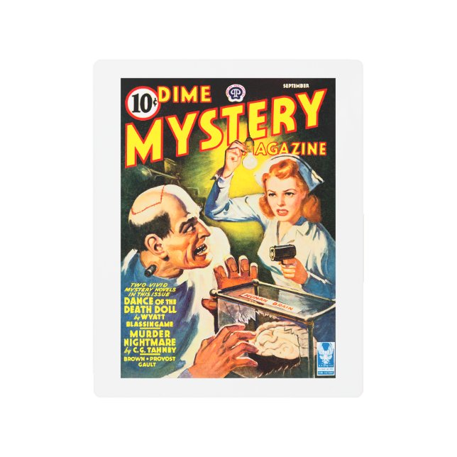 Impresión En Metal revista Dime Mystery (Sep, 1942) (Anverso)