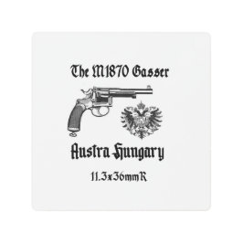 Impresión En Metal Revólver Gasser austriaco WWI