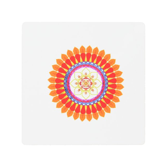 Impresión En Metal Rhythmic Euphoria Mandala  (Anverso)