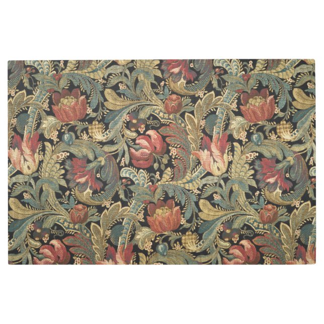 Impresión En Metal Rich Floral Tapestry Brocade Antiguo Clásico (Anverso)