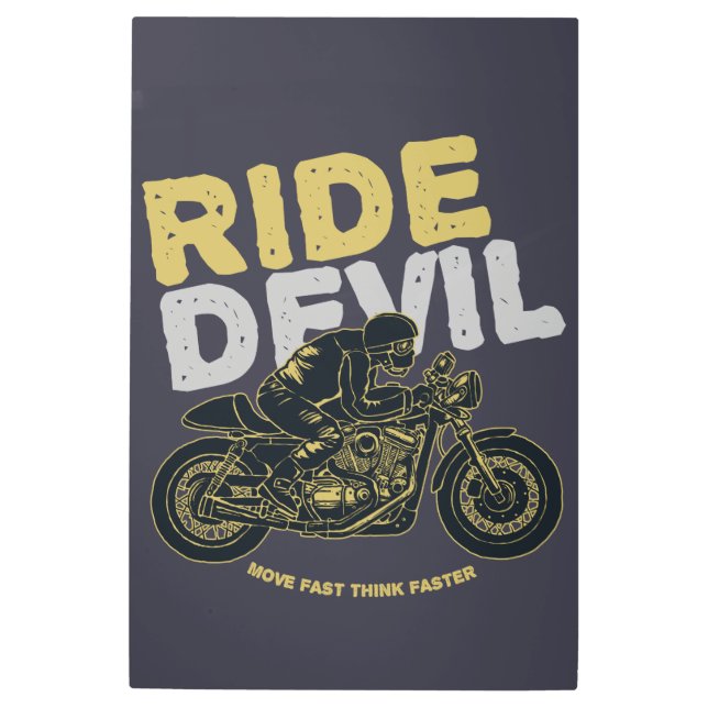 Impresión En Metal 🔥 Ride Devil: Muévete Rápido, Piensa Más Rápido!  (Anverso)