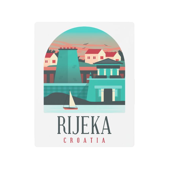 Impresión En Metal Rijeka Croatia (Anverso)