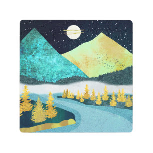 Impresión En Metal Río Dorado