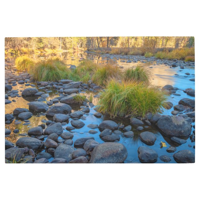 Impresión En Metal Río Merced en otoño (Anverso)