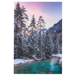 Impresión En Metal Río Mojstrana, Eslovenia