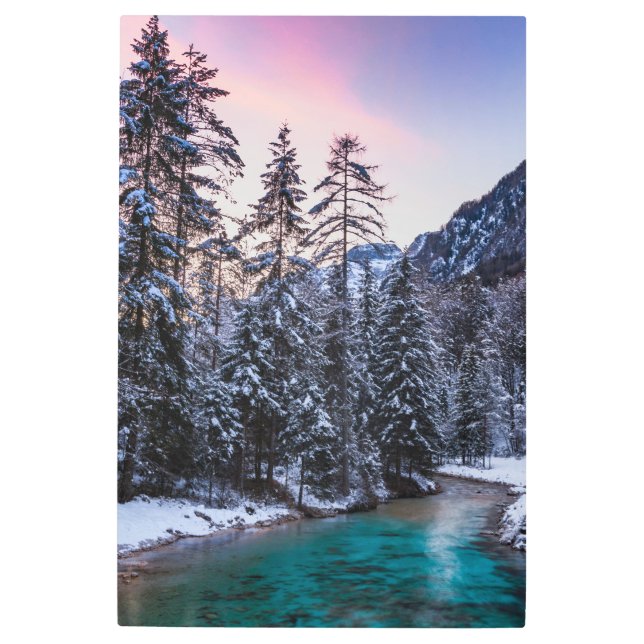 Impresión En Metal Río Mojstrana, Eslovenia (Anverso)