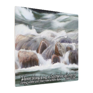 Impresión En Metal Ríos de aguas vivas Inspiradores