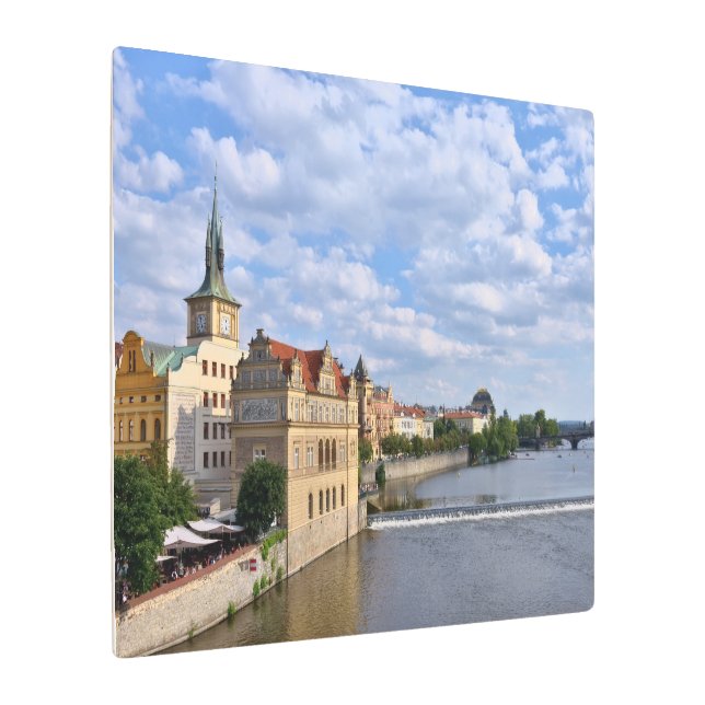 Impresión En Metal Rivera de Praga, República Checa (Angulado)