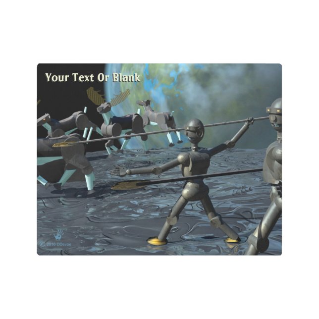 Impresión En Metal Robots de la Edad del Bronce (Anverso)