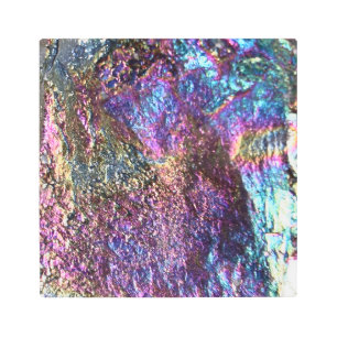 Impresión En Metal Rocas arco iris caídas