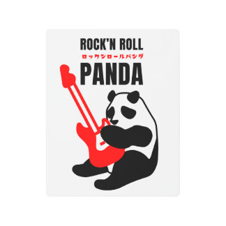 Impresión En Metal Rock and Roll Panda
