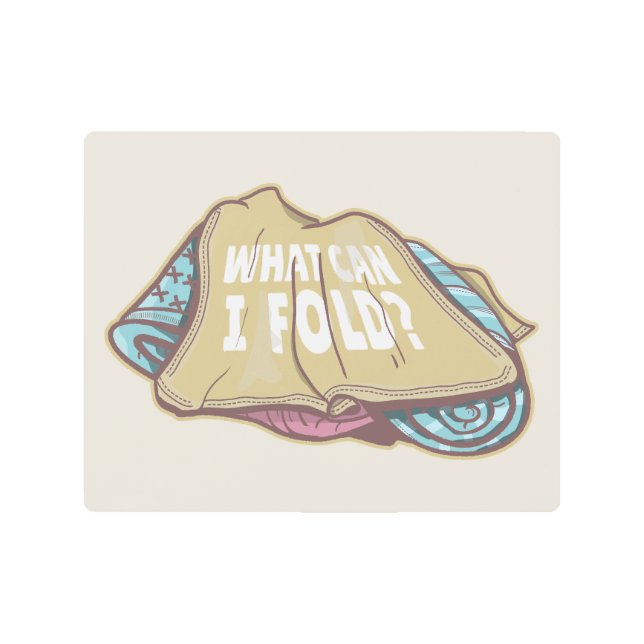 Impresión En Metal Ropa plegable, día de lavandería (Anverso)