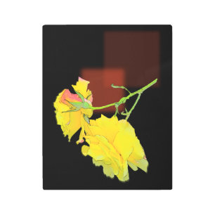 Impresión En Metal Rosa cubista