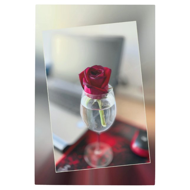 Impresión En Metal Rosa rojo oscuro (Anverso)