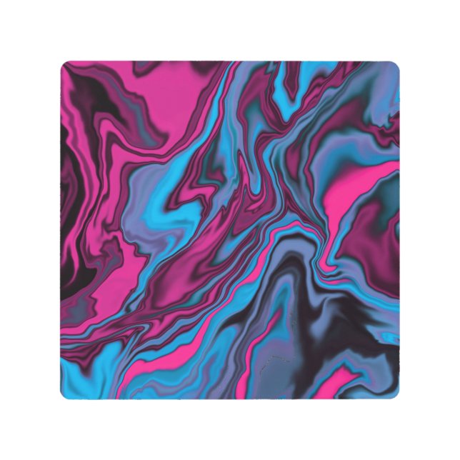 Impresión En Metal rosa, vibratoria, abstracta, chakra, zen, meditaci (Anverso)