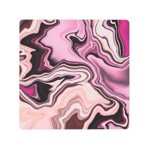 Impresión En Metal rosa, vibratoria, abstracta, chakra, zen, meditaci