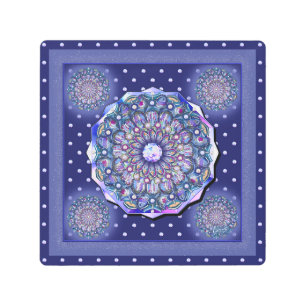 Impresión En Metal Rosario azul