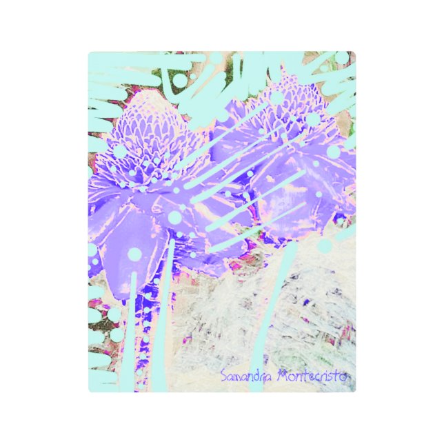 Impresión En Metal Rosas del Agua Azul Mágico (Anverso)