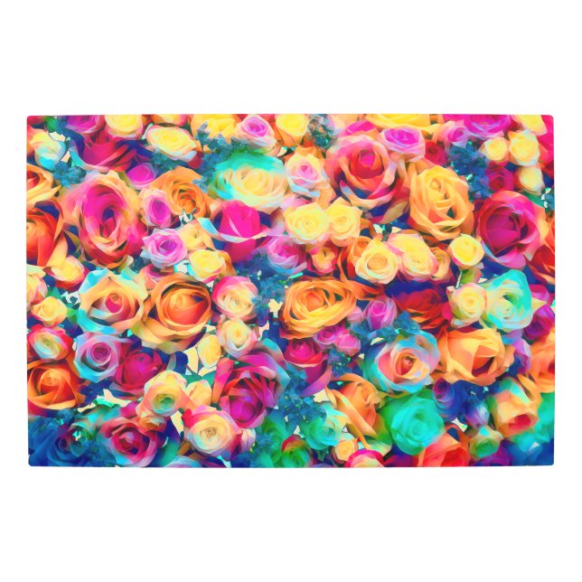 Impresión En Metal Rosas deslumbrantes (Anverso)