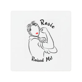 Impresión En Metal Rosie Raised Década - Imagen de lienzo