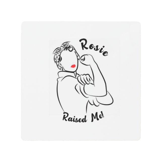 Impresión En Metal Rosie Raised Década - Imagen de lienzo (Anverso)