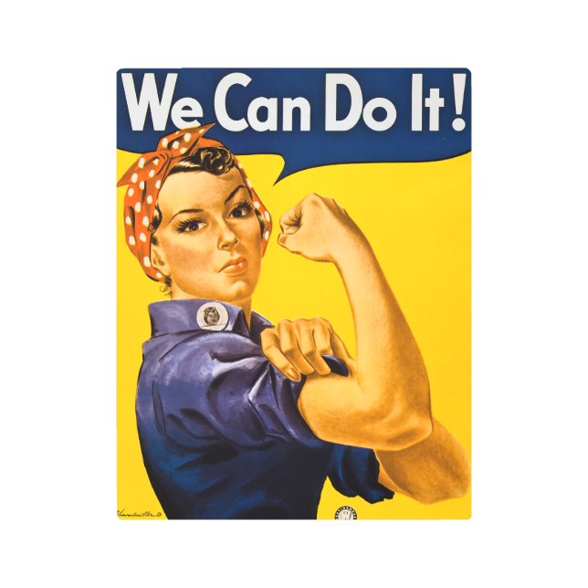 Impresión En Metal Rosie the Riveter We Can Do It! Segunda Guerra Mun (Anverso)