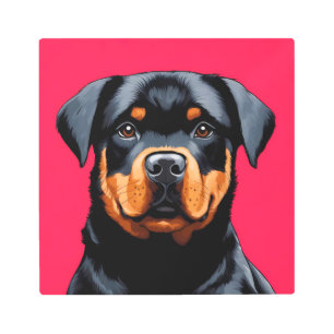 Impresión En Metal Rottweiler