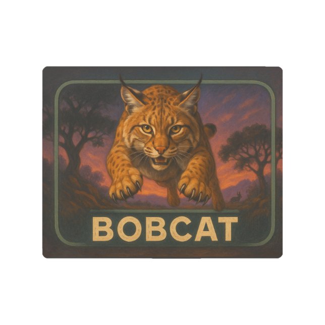 Impresión En Metal Rótulo Bobcat (Anverso)