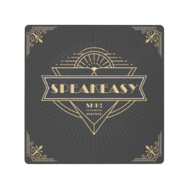 Impresión En Metal Rótulo de Flapper en estilo Art Déco