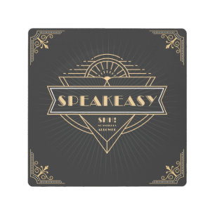 Impresión En Metal Rótulo de Flapper en estilo Art Déco