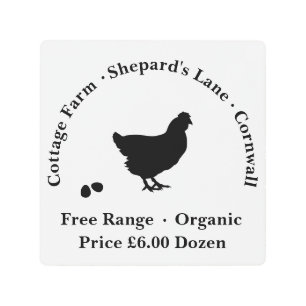 Impresión En Metal Rótulo de pared Metalizado personalizado - Huevos