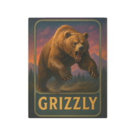 Impresión En Metal Rótulo Grizzly