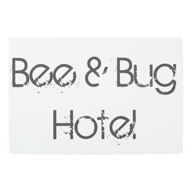 Impresión En Metal Rótulo - Hotel Bee & Bug (Anverso)
