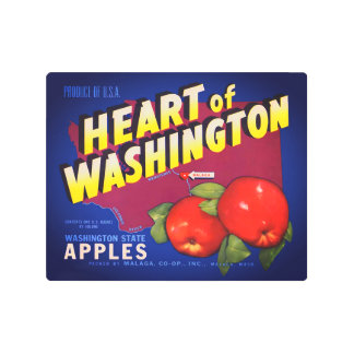 Impresión En Metal Rótulo Metalizado de etiquetas de Apple antiguas