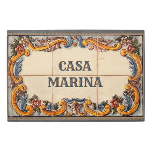 Impresión En Metal Rótulo metalizado de la Casa Española (personaliza