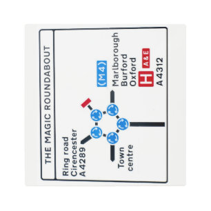 Impresión En Metal Rótulo metalizado del cruce giratorio mágico