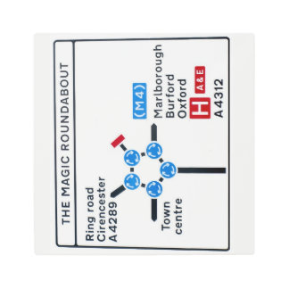 Impresión En Metal Rótulo metalizado del cruce giratorio mágico