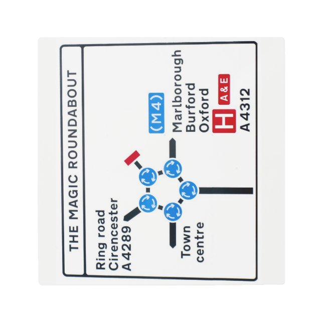 Impresión En Metal Rótulo metalizado del cruce giratorio mágico (Anverso)