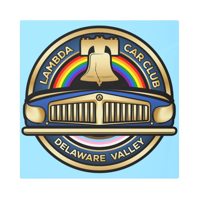 Impresión En Metal Rótulo Metalizado LCCI DelVal (Azul claro) (Anverso)