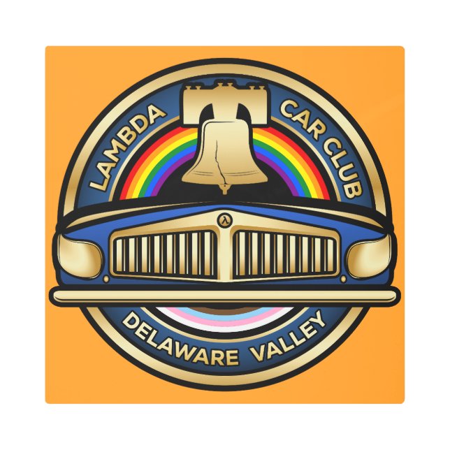 Impresión En Metal Rótulo Metalizado LCCI DelVal (Naranja) (Anverso)