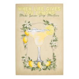 Impresión En Metal Rótulo Metalizado Lemon Drop Martini